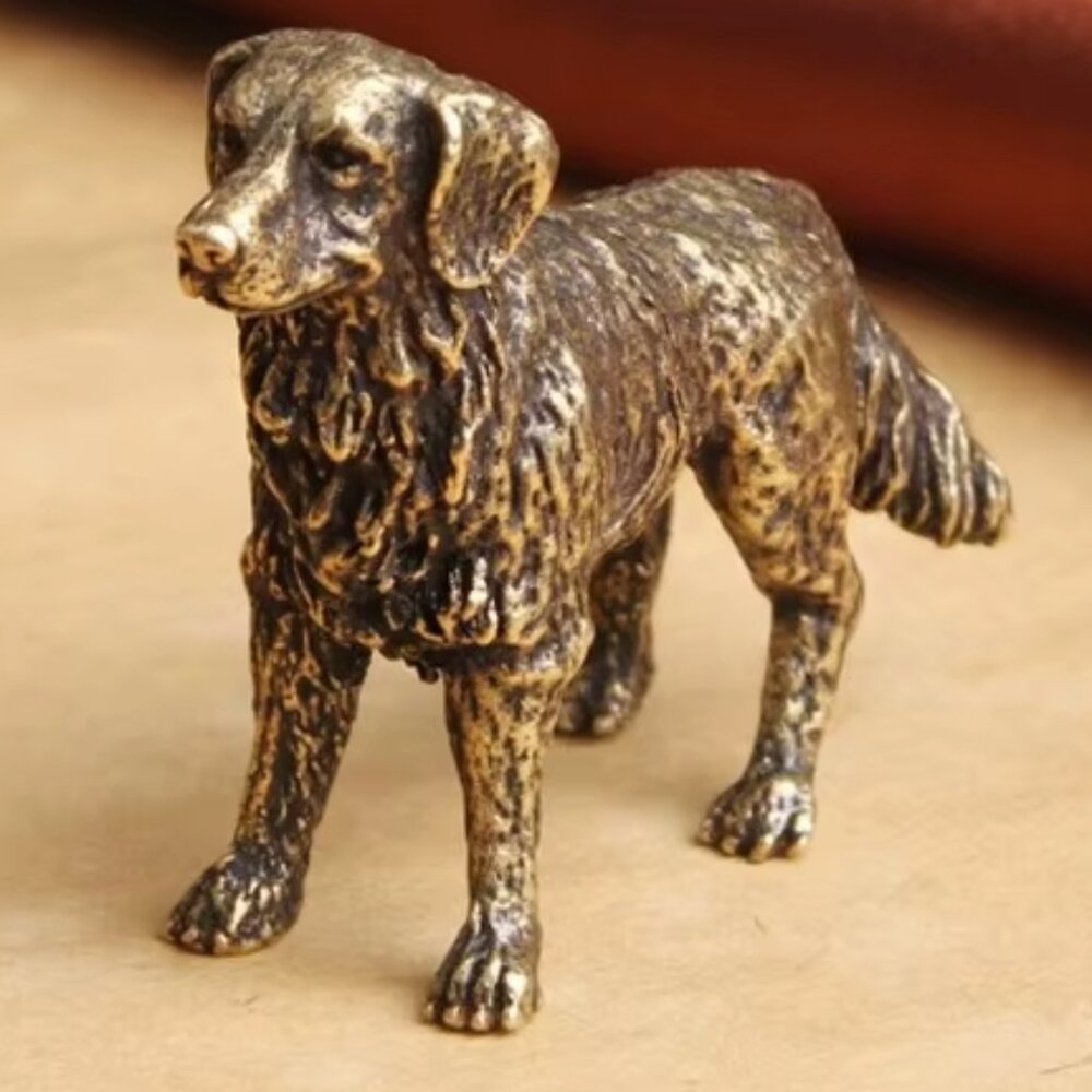 Statue Lucky Dog Pure Copper Desktop Animal Ornament